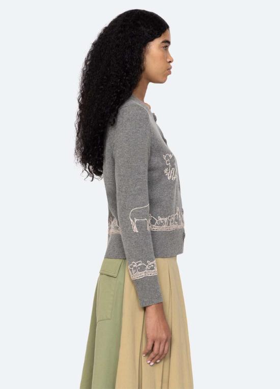  씨뉴욕 가디건 씨니에딘 카디건 그레이 - SEA NY