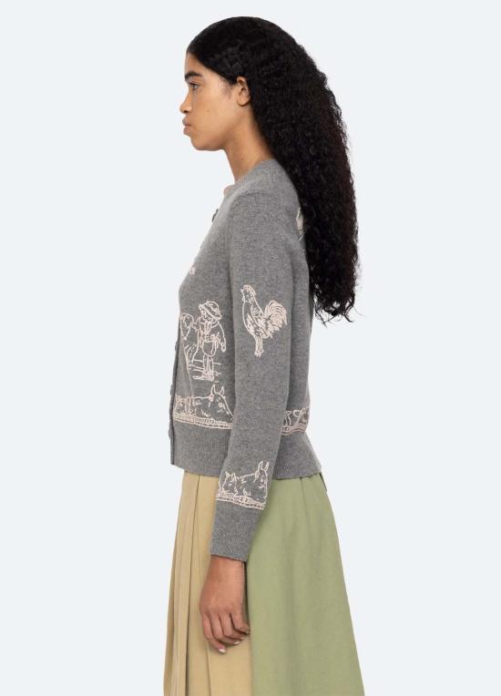  씨뉴욕 가디건 씨니에딘 카디건 그레이 - SEA NY