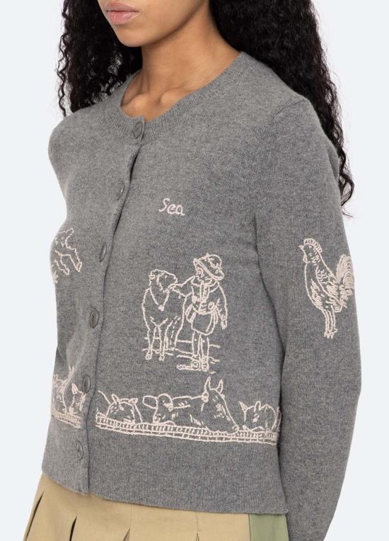  씨뉴욕 가디건 씨니에딘 카디건 그레이 - SEA NY