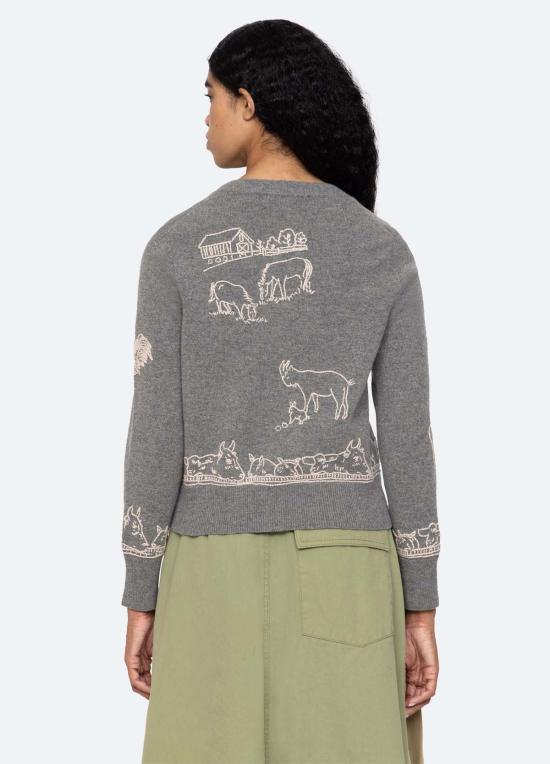  씨뉴욕 가디건 씨니에딘 카디건 그레이 - SEA NY