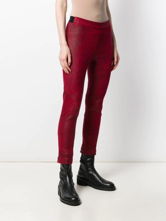  앤 드뮐미스터 레드 스키니 밴딩 레더 19021405P272039 ROSSO SCURO - ANN DEMEULEMEESTER
