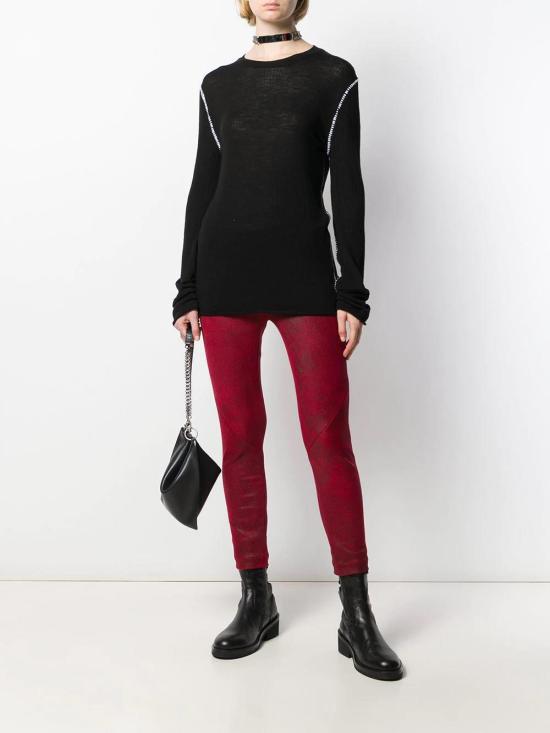  앤 드뮐미스터 레드 스키니 밴딩 레더 19021405P272039 ROSSO SCURO - ANN DEMEULEMEESTER