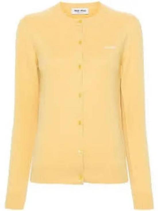 24FW 미우미우 체스트 로고 캐시미어 가디건  MMF78713S1F0388 DOM