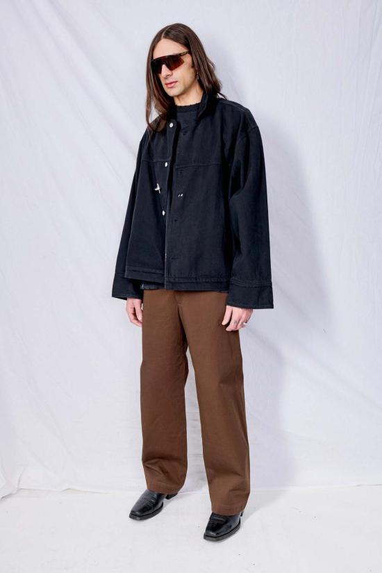  어셈블리 뉴욕 데님 자켓 어셈블리 데님 파이어맨 박스 재킷 블랙 - ASSEMBLY NEW YORK