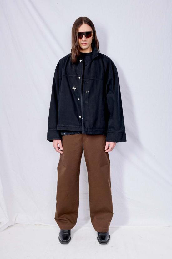  어셈블리 뉴욕 데님 자켓 어셈블리 데님 파이어맨 박스 재킷 블랙 - ASSEMBLY NEW YORK