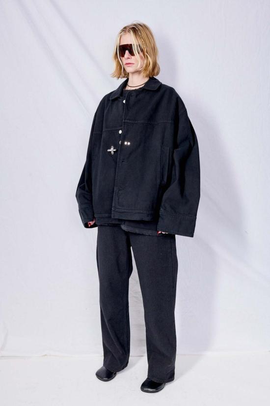  어셈블리 뉴욕 데님 자켓 어셈블리 데님 파이어맨 박스 재킷 블랙 - ASSEMBLY NEW YORK