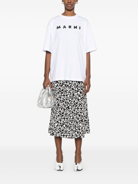 25SS 마르니 반팔 티셔츠 THJET49P13USCX42 SLW01 LILY WHITE - MARNI