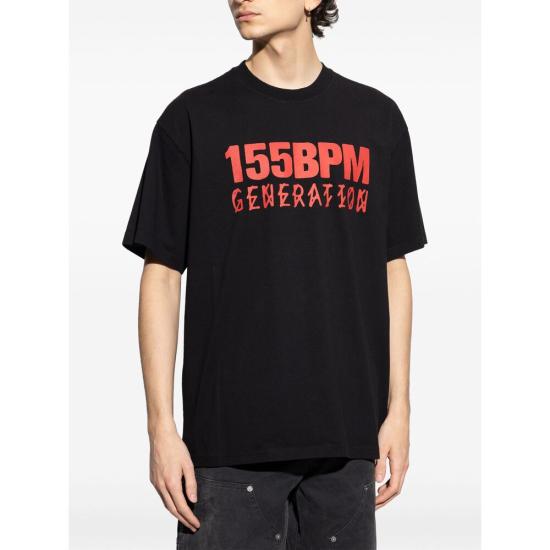 25SS 44레이블 반팔 티셔츠 B0030556 FA582 P605 BLACK RED - 44 LABEL