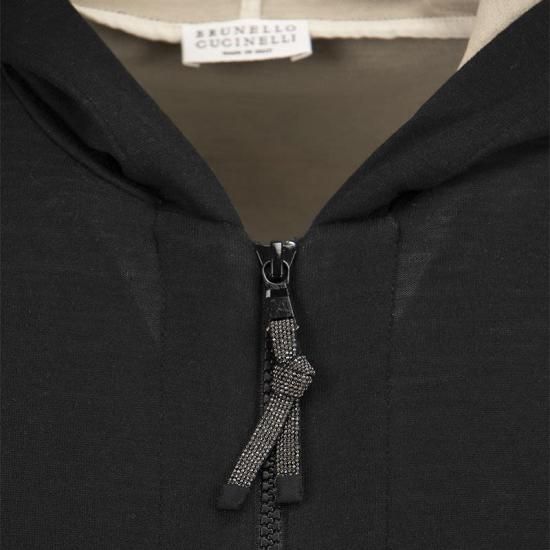  브루넬로 쿠치넬리 모닐리 지퍼루프 집업 MD828SB806 BLACK - BRUNELLO CUCINELLI