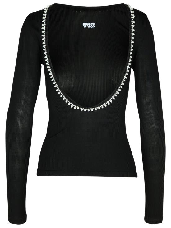 24FW 오프화이트 긴팔 티셔츠 OWAD259F24JER0011001 Black - OFF WHITE