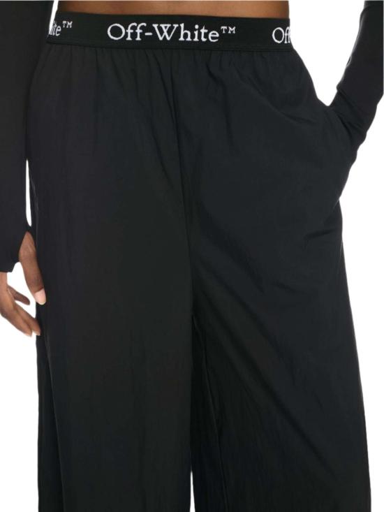  오프화이트 스트레이트 팬츠 오프 화이트 로고 밴드 나일론 팬츠 블랙 - OFF WHITE