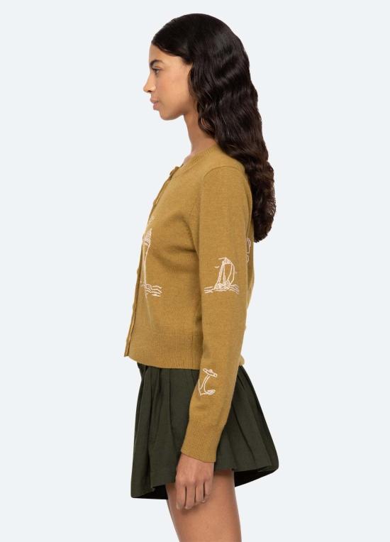  씨뉴욕 가디건 씨 나이 클라이드 카디건 오크르 - SEA NY