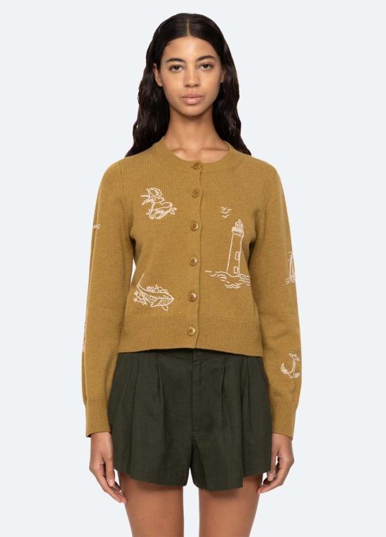  씨뉴욕 가디건 씨 나이 클라이드 카디건 오크르 - SEA NY