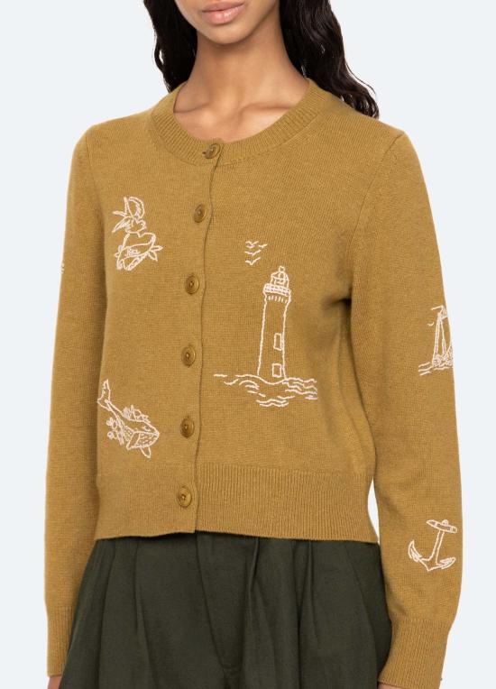  씨뉴욕 가디건 씨 나이 클라이드 카디건 오크르 - SEA NY