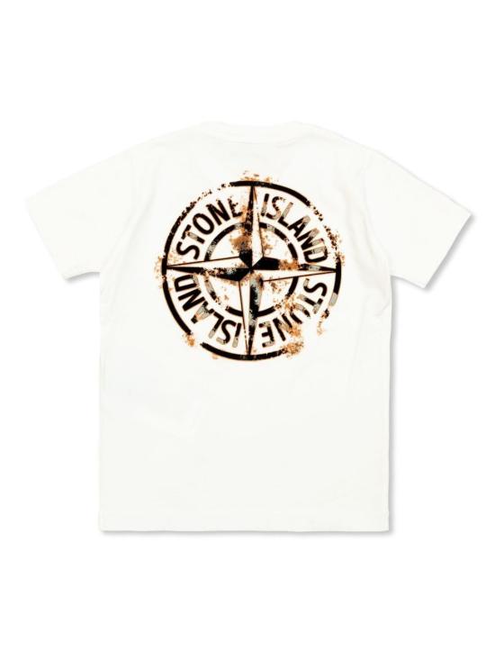 24FW [키즈] 스톤 아일랜드 티셔츠 811621057 V0001 WHITE - STONE ISLAND