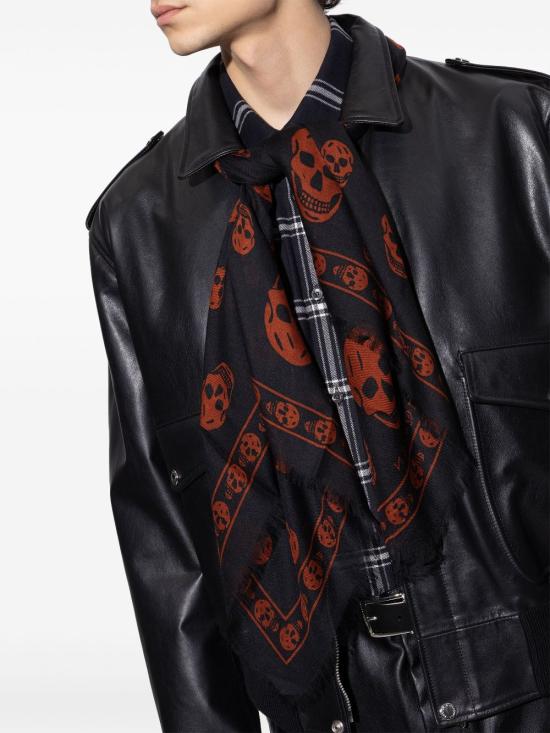 25SS 알렉산더 맥퀸 머플러/스카프 807889 4943Q1076 Black - ALEXANDER MCQUEEN