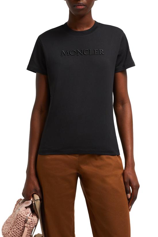 25SS 몽클레어 반팔 티셔츠 K10938C0000889AUO 999 Black - MONCLER