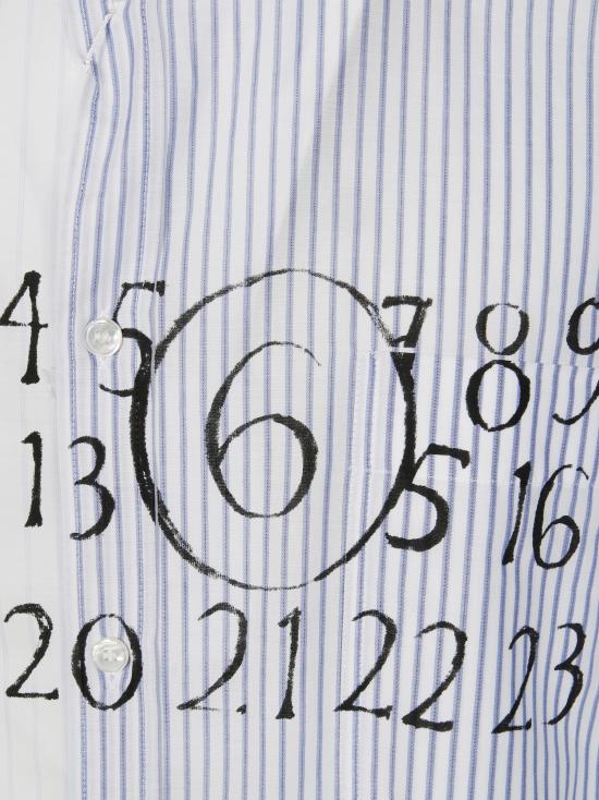 25SS MM6 메종마르지엘라 긴팔 셔츠 SH0DT0025 MTN043 961 Bianco - MM6 MAISON MARGIELA