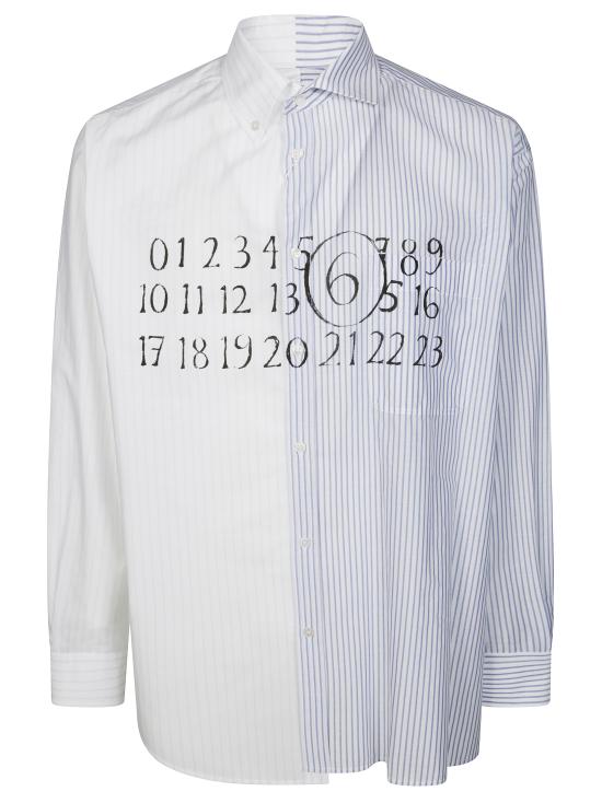 25SS MM6 메종마르지엘라 긴팔 셔츠 SH0DT0025 MTN043 961 Bianco