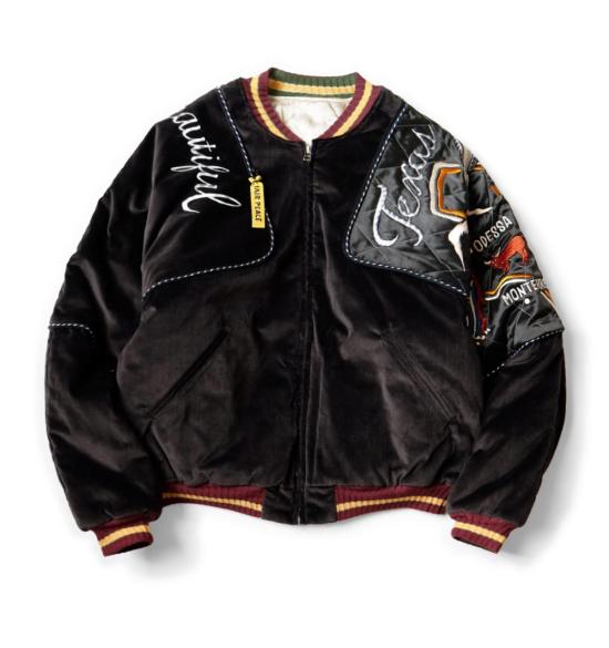  캐피탈 자켓 Kapital Velveteen Sham 봄버 재킷 블랙