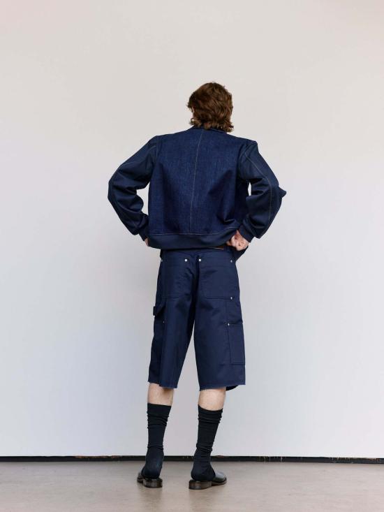  웨일즈보너 데님 자켓 웨일즈 보너 에코 데님 바시티 재킷 인디고 - WALES BONNER