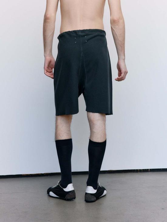  마르지엘라 숏팬츠 메종  코튼 디스트레스드 쇼츠 그레이 - MAISON MARGIELA