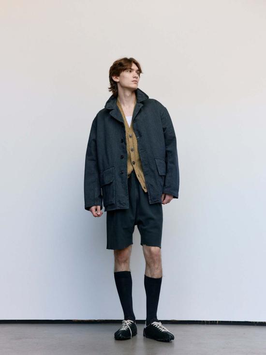  마르지엘라 숏팬츠 메종  코튼 디스트레스드 쇼츠 그레이 - MAISON MARGIELA