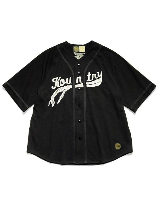  캐피탈 반팔 티셔츠 Kapital 16/ Densed Jersey 야구 셔츠 블랙