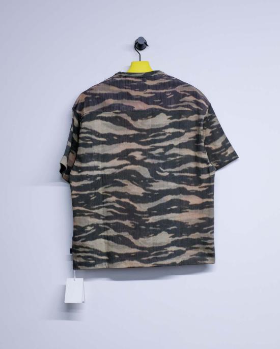  질샌더 반팔 티셔츠 질 샌더 티셔츠 타이거 스트라이프 프린트 - JIL SANDER