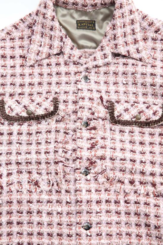  캐피탈 긴팔 셔츠 카피탈 팬시 트위드 보드 - KAPITAL