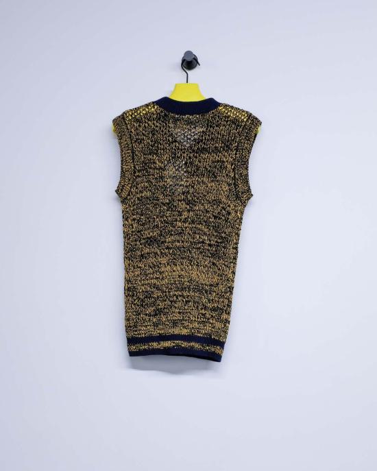  웨일즈보너 니트 베스트 웨일즈 보너 무린 셰이드 니트  네이비/옐로우 - WALES BONNER