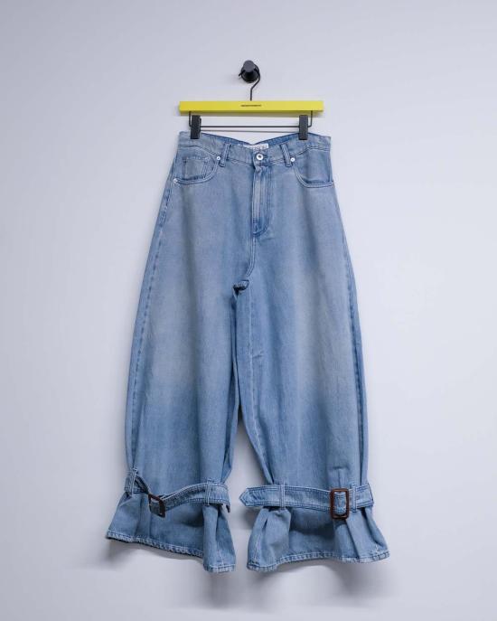  JW앤더슨 데님 팬츠 JW 앤더슨 버클 커프 진 라이트 블루 - JW ANDERSON