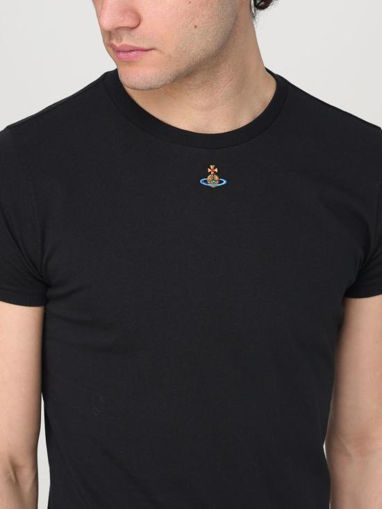 25SS 비비안웨스트우드 반팔 티셔츠 3G010017J001M N401 Black - VIVIENNE WESTWOOD