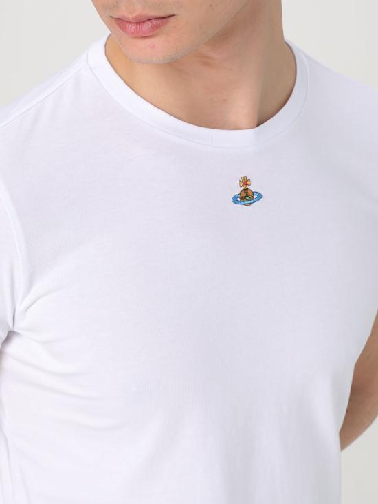 25FW 비비안웨스트우드 PERU 페루 ORB 반팔 티셔츠 3G010017J001M A401 White - VIVIENNE WESTWOOD