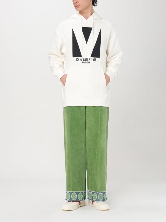 25FW 발렌티노 가라바니 후드 티셔츠 6V3MF28NAQA A03 Ivory - VALENTINO GARAVANI