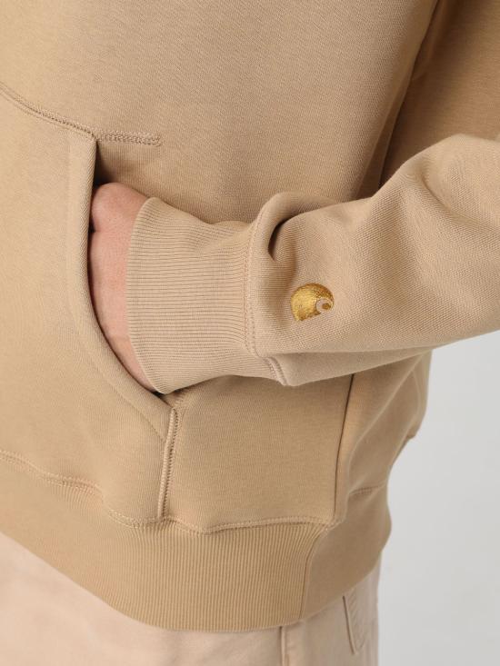 25FW 칼하트 WIP 체이스 후드 티셔츠  I033661 2N1XX Brown - CARHARTT WIP