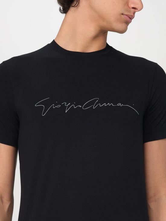 26SS 조르지오 아르마니 반팔 티셔츠 6GST56SJP4Z UC99 Black - GIORGIO ARMANI