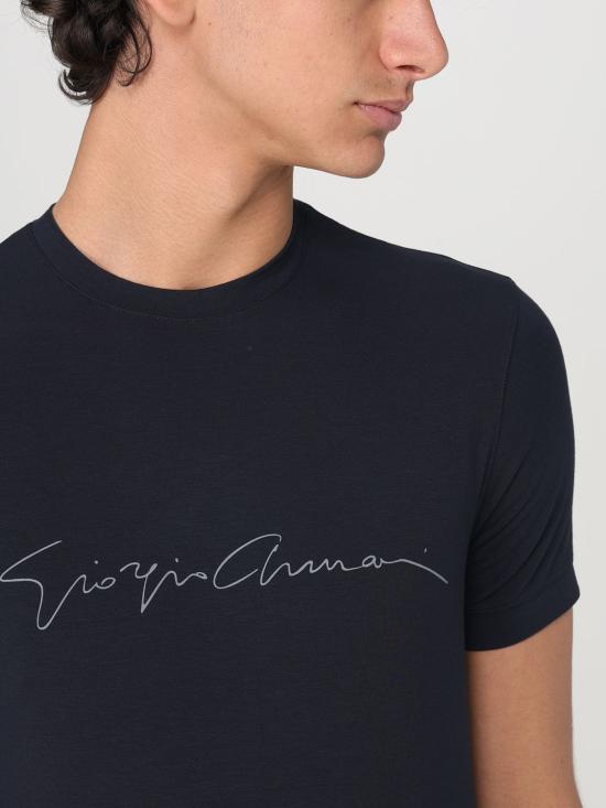 26SS 조르지오 아르마니 반팔 티셔츠 6GST56SJP4Z UBSG Blue - GIORGIO ARMANI