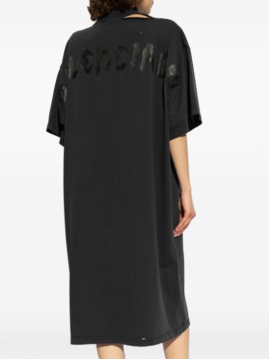 25SS 발렌시아가 미디 원피스 777750TRVT9 BLACK - BALENCIAGA