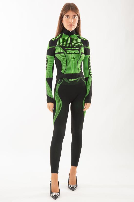  미스비헤이브 긴팔 티셔츠 241W509 BLACK GREEN Green - MISBHV