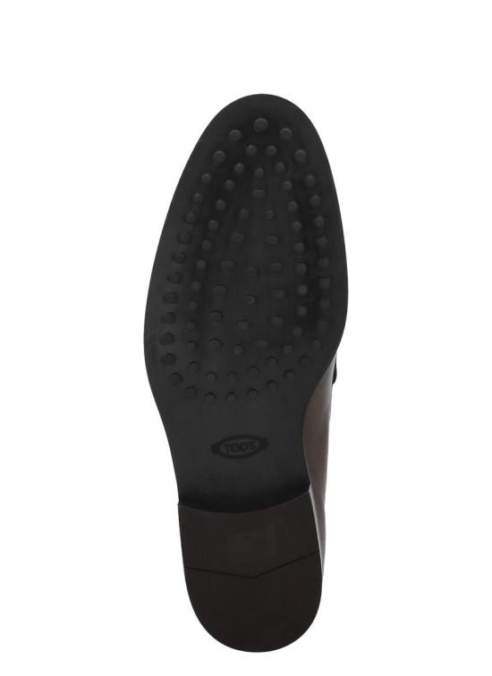 25FW 토즈 스탬프 모노그램 스웨이드 로퍼 XXM0ZF0Q920D9CS801 BROWN - TODS