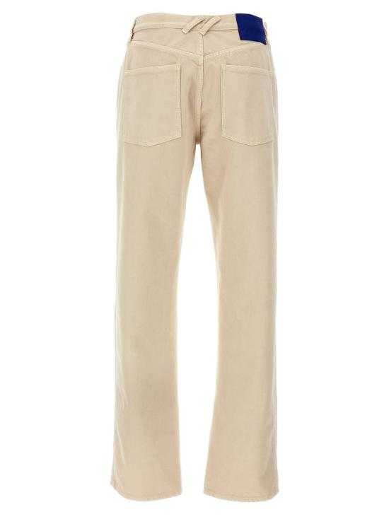  버버리 로고 패치 스트레이트 레그 바지 8101479OAT Beige - BURBERRY