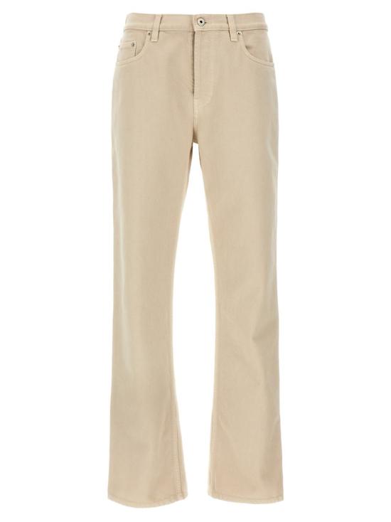  버버리 로고 패치 스트레이트 레그 바지 8101479OAT Beige