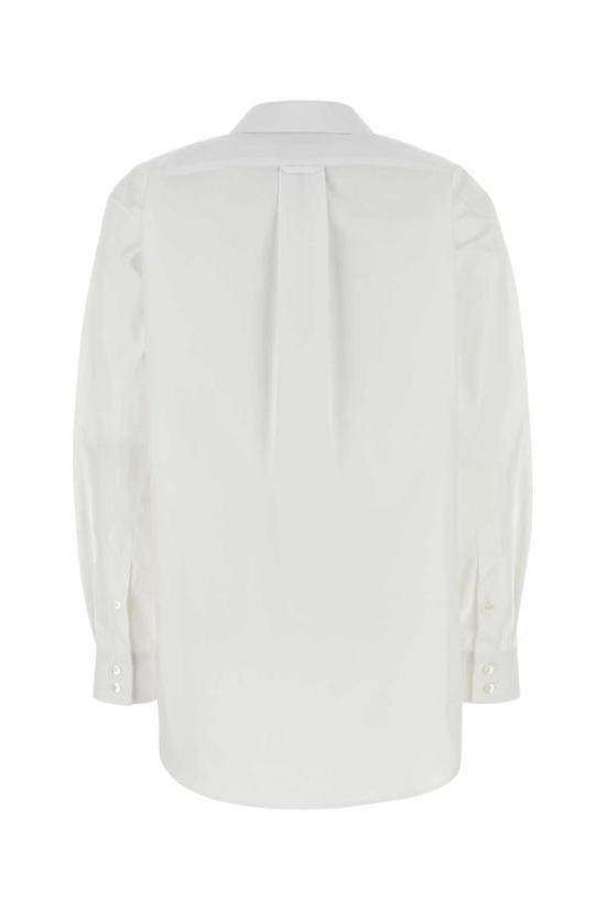 25SS 구찌 넥 스트랩 헤비 코튼 포플린 셔츠 816061Z7ADR 9000 WHITE - GUCCI