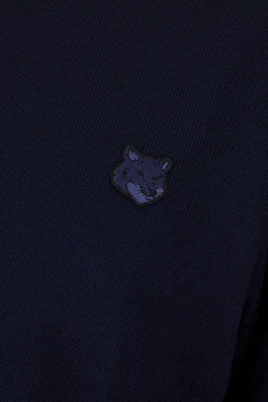 25SS 메종키츠네 볼드 폭스 헤드 패치 레귤러 MM00815KT1036 P476 INK BLUE - MAISON KITSUNE