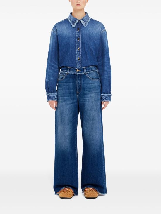  알라누이 스트레이트 팬츠 LWYA01AR25DEN001 4700 DARK WASH BLUE DEMIN - ALANUI