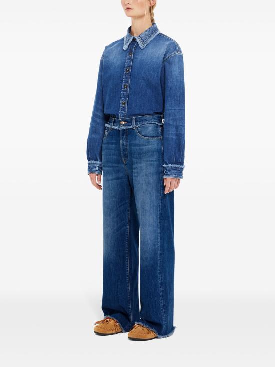  알라누이 스트레이트 팬츠 LWYA01AR25DEN001 4700 DARK WASH BLUE DEMIN - ALANUI