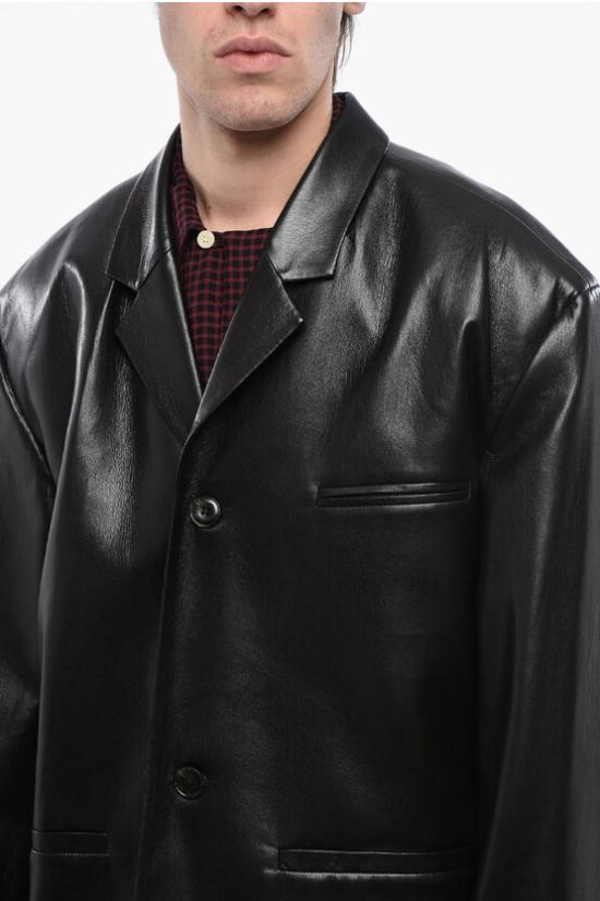  나누슈카 가죽 자켓 NM22FWOW01599 0 BLACK Black - NANUSHKA