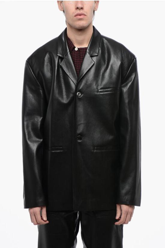  나누슈카 가죽 자켓 NM22FWOW01599 0 BLACK Black