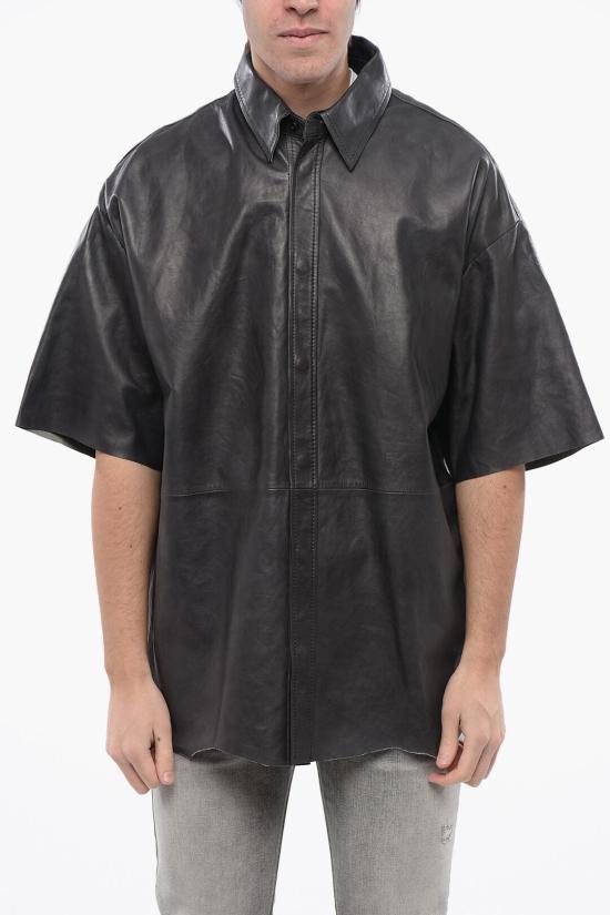  디젤 가죽 자켓 A13099 0CLAQ 9XX Gray